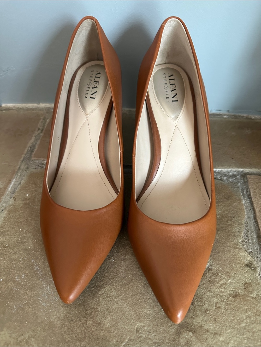 Alfani Women's Pointed-Toe Pumps in Cognac
